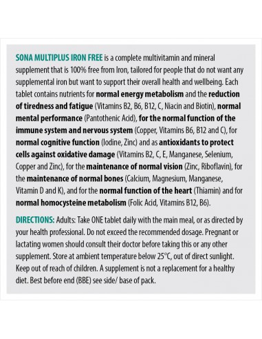 Sona MultiPlus Iron Free