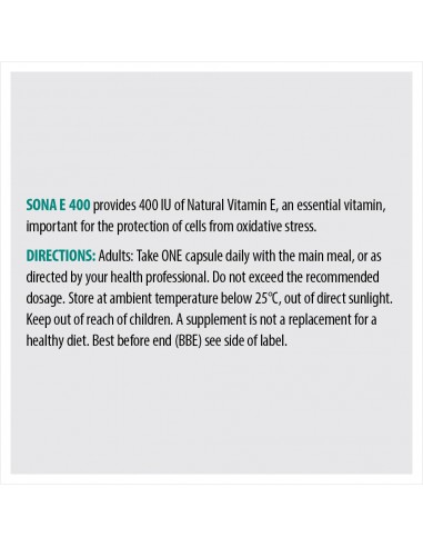 Sona E400 Natural Vitamin E