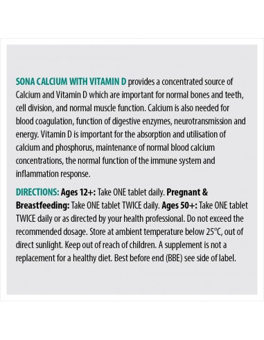 Sona Calcium with Vitamin D3