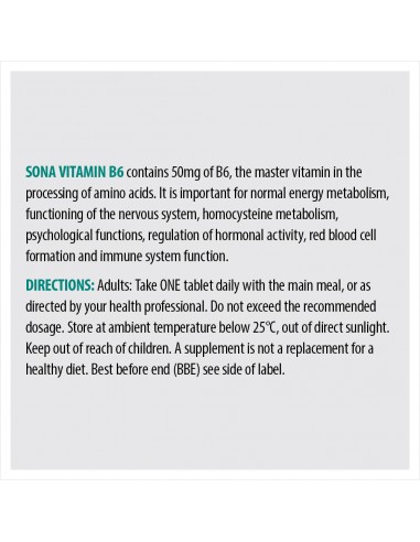 Sona Vitamin B6 - 50mg